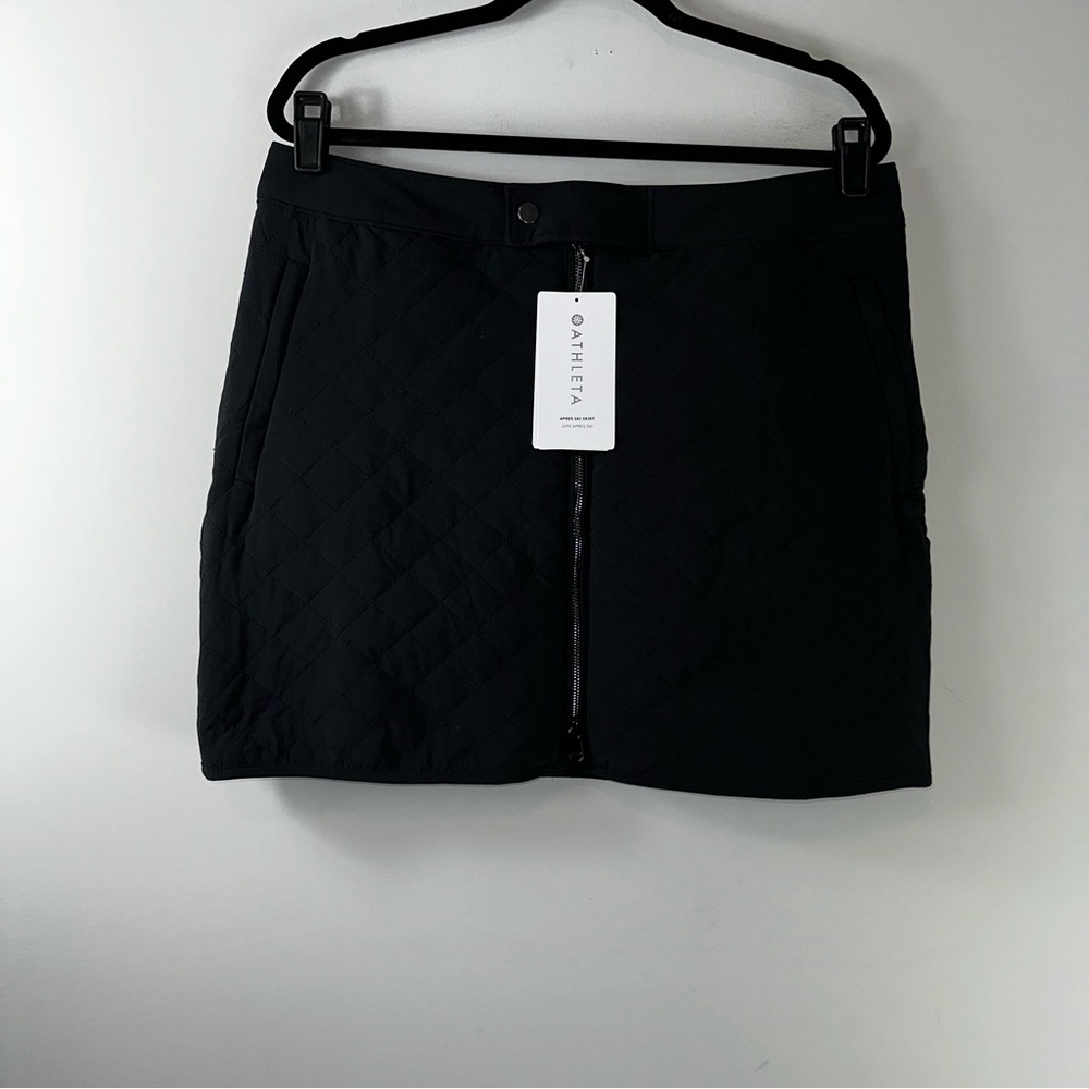 Athleta Black Quilted Mini Skirt
